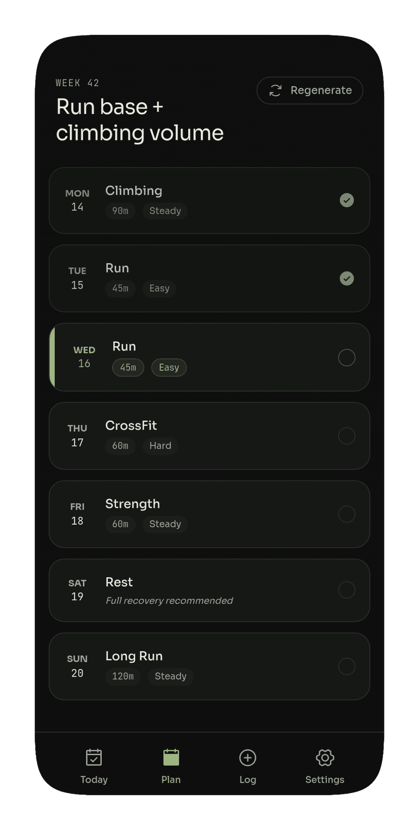 Hyven Plan tab